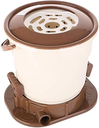 Wrobelax Manual Spin Dryer, Spin Dryers Only, Camping Spin Dryer for Clothes, Space Saving, Drying Machine Hand Powered for Camping Apartments Clothes(Color:Brown)