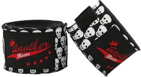 Handbandagen für Boxhandschuhe, 3 m, gruseliger Totenkopf-Handgelenkbandagen, professionelle Schutzausrüstung, Muay Thai, elastische Bandagen für Sporttraining und Wettkampf