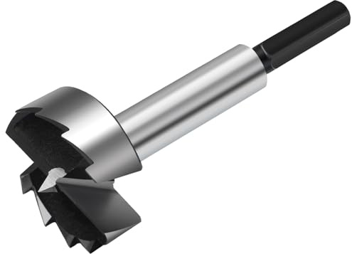 HSAWBIT 38mm Forstner Drill Bit, Forstner Bit Wood Drill Bits for Holes | Hinge Hole Cutter for Woodworking (Ø38mm, length 90mm, HEX Shank)
