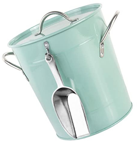 Cabilock Seau à Glace Domestique Vert en Plastique et Fer, Portable