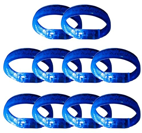 MLWSKERTY 10 Braccialetti Luminosi Light Up A LED Per Ambientale Feste Potenziare Comodi Design Festival