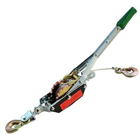 Treuil à câble manuel avec cliquet, treuil à câble à traction manuelle, treuil à câble manuel, poulie de treuil à câble, tendeur de câble à cliquet de 1 tonne/2 tonnes/4 tonnes (taille : 2T)