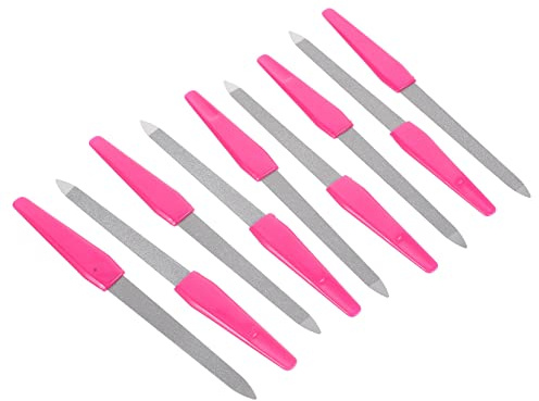 VALICLUD 10 Stück Polierstreifen der Nagelfeile Nägel Dateien Maniküre Nagelpuffer Filer UV Nagelfeile Metall Nagelfeile aus Metall kleine Nagelfeile Rostfreier Stahl Rosy