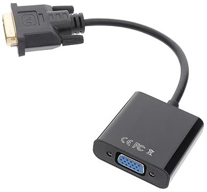 LABRIMP Dvi to Vga Adapter Cable Dvi Male to Vga Female Video Converter for Pc Display No Driver Needed