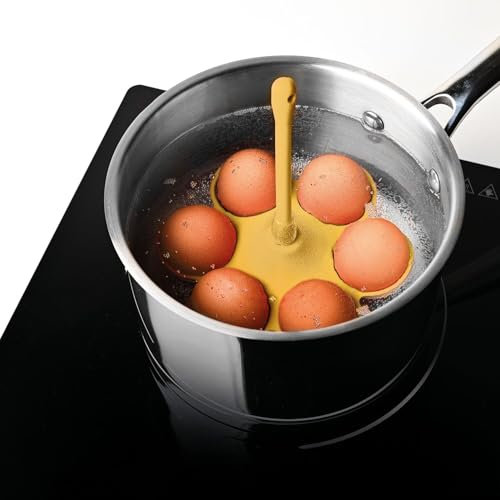 Lakeland Silicone Egg Boiler Boils 6 Eggs Long anti-scald handle