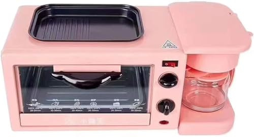 3-in-1 Breakfast Maker Station with Toaster Oven, Frying Pan, Egg Sandwich Maker - Versatile Kitchen Appliance