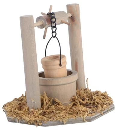 YIZITU Sculpture de puits miniature pour maisons de poupée 1/12 jardin, paysage rural, décoration de scène, cadeau pour maisons de poupées, décorations d'extérieur