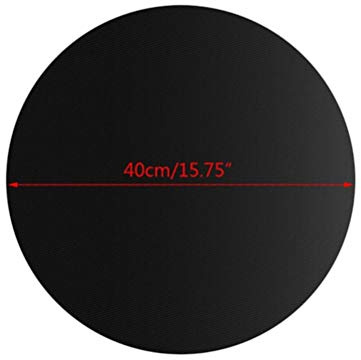 SIXRUN Matte Grillmatte, Antihaftbeschichtet, 40 cm, Runde Grillmatte, Wiederverwendbar Zum Kochen Im Freien, Backen (Black)