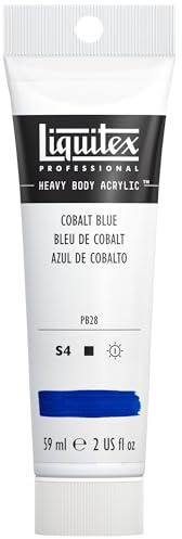 Liquitex 1045170 Professional Heavy Body Acrylfarbe in Künstlerqualität mit ausgezeichneter Lichtechtheit in buttriger Konsistenz, 59ml Tube - Kobaltblau