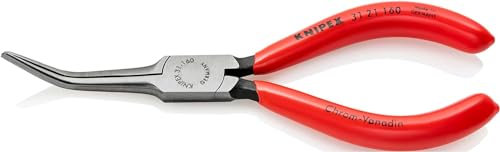 Knipex Flat Nose Pliers (Needle-Nose Pliers) black atramentized, plastic coated 160 mm 31 21 160