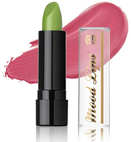 Mood Lips Color Changing Lipstick | Long Lasting Lip Stain Effect | 12 Hour Wear | Magic pH Tint | Aloe Vera Hydrating & Moisturizing | Made in USA | Green