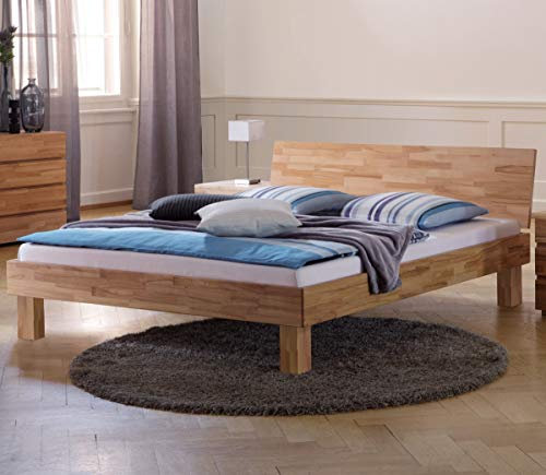 Hasena Bett Woodline Kernbuche geölt Kopfteil Varus 160x200