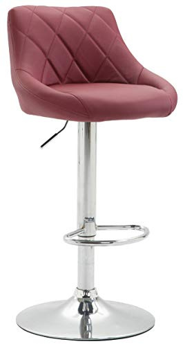 Sgabello Lazio in similpelle rosso bordeaux