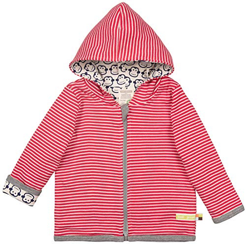 loud + proud Unisex Baby Wendejacke aus Bio Baumwolle, GOTS Zertifiziert Jacke, per Pack Rot (Tomato to), 74/80 (Herstellergröße: 74/80)