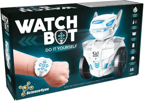 Science4you Watch Bot - Make Your Own Robot Toy, Robotics Kit with Remote Control Toys for Kids, Robot Building Kit + 35 Pieces, STEM Toys and Games, Gift for 8+ Year olds Boys