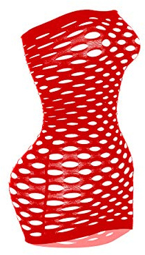 ds. distinctive style Fisknät underkläder kvinnor bodysuit axelbandslös nattkläder en storlek linne för dam för kvinnor, Röd, en storlek