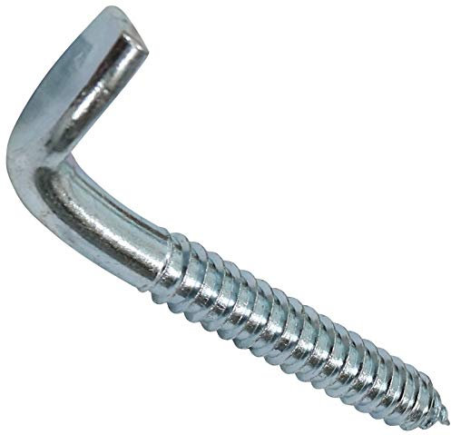 AERZETIX - C44753 - Satz von 10 - Holzschrauben mit gewinde - schraubhaken typ L für holz - mit holzgewinde - Ø10x80mm - aus verzinktem stahl metall - heimwerker renovierung montagewerkzeug