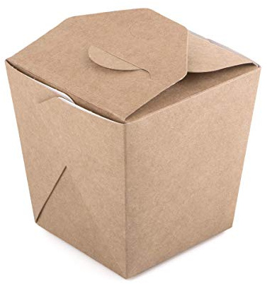 Diforma (Lot de 35 pcs) Boîtes à Nouilles en Carton Kraft 560 ml Récipient Alimentaire À Emporter Fast Food Jetable Boîte Chinoise Anti-Fuite Biodégradable Écologique Recyclable (35, 560 ml)