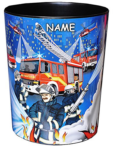 alles-meine.de GmbH Papierkorb Motive wählbar inkl. Name - 13 Liter - 30 cm hoch - großer Mülleimer Eimer - wasserdicht - aus Kunststoff Behälter/Spielzeugkorb/Popcornsch..
