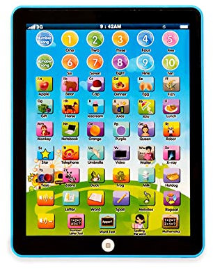 STOULKD Kids Tablet -Learning Pad,with 6 Games to Learn Music/Words/Learning Letters/Alphabet,Education Tablet for Kids for Boys & Girls 3 Years Up (PINK)