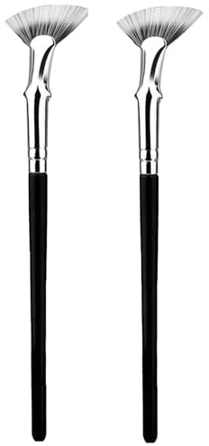 2 Pack Mascara Fan Brush - 120° Angled Fan Shaped Mascara Eyelash Brush - Lash Wand Brush Fan for Natural Lifted Effects, Enhance Lower Lashes Dirfuny