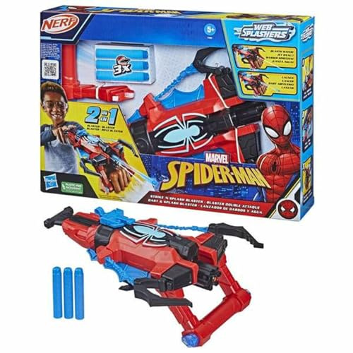 Hasbro Marvel, Blaster Strike 'N Splash by Spider-Man, Superhero Toys, Age 5 and up, Spider-Man Nerf Blaster, Soaker Function