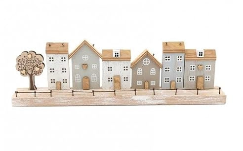 Sifcon International PLC Wooden House and Tree Plaque 37cm Home Ornament