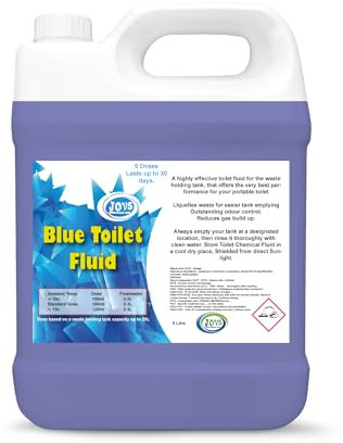 Blue Chemical Toilet Fluid 5L For Motorhomes & Caravans | Eco-Friendly, Odour Eliminator | Up to 50 Treatments