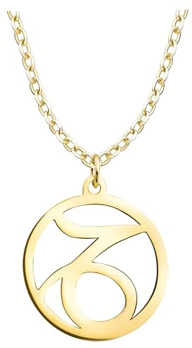 Sofia Milani - Collar para Mujeres en Plata de Ley 925 - Chapado en Oro - Colgante de Signo de Capricornio - N0737