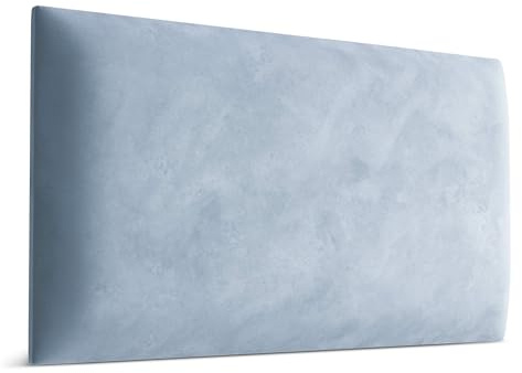 Muralo – Sammetsväggkudde, tyg, stoppningspanel för sovrum, vardagsrum, säng, väggkudde, sänghuvuddel, ländkudde, modern, lyx, vadderad magisk sammet (blå, 70 cm x 30 cm)