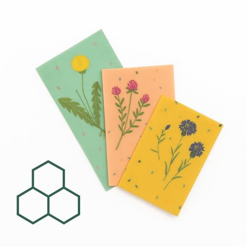 OGF® WAXOPACK Bienenwachstücher Set S+M+L – Wiederverwendbar, plastikfrei & atmungsaktiv – natürliche Lebensmittelaufbewahrung für Brot, Obst, Käse & Gemüse