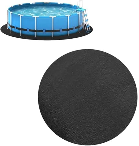 Uezeth 13ft Hot Tub Ground Pad, Pool Ground Cloth, Inflatable Hot Tubs Floor Pad, Swimming Pool Liner Pads, Water Absorb Felt Mat, Portable Spa Pool Accessories for Outdoor or Indoor (Round)