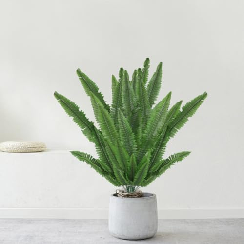 AMZLORD 47/90cm Helechos Artificiales para Exteriores Helecho Boston Artificial Realista Helechos Artificiales Grandes Plantas Artificiales Plantas Falsas Vegetación Hogar Jardín Porche Deco