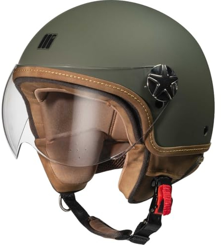 HELM 22.06 JET VORT GRÜN MATT TG S MOTOCUBO - Helikopädisches Visier