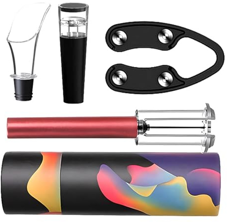 Ensembles de tire-bouchon de vin, ouvre-bouteille de vin multifonctionnel | Kits d'ouverture manuels 4 pièces | Tire-bouchon de bouteille de vin portable pour barmans, serveurs et serveurs de