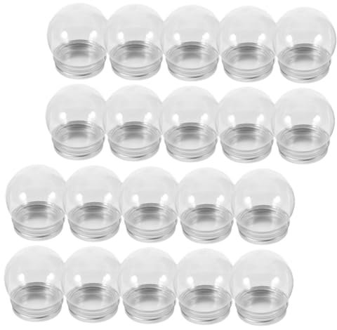 SWOOMEY 20stücke DIY Transparente Schneekugel Aus Kunststoff Mit Schraubverschluss Für Kreative Bastelprojekte Für Weihnachtsdeko Hochzeiten Und Partys