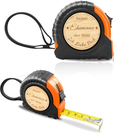 DIKARIYA Regalo Festa del Papà, Regalo per Papà, Metro con Incisione Miglior La Migliore Papà del Mondo, Ti Amo Metro per Papà Personalizzato Regalo Compleanno Festa del Papà Originali (DE-Mariti)