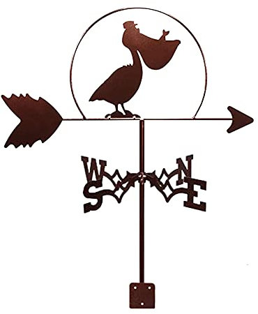 Wetterfahne, Dackel, Flugzeug, Heulender Wolf, Windfahne, Wetterfahne aus Edelstahl, Windrichtungsanzeiger, Wetterhahn mit Montagehalterung für Bauernhof-Szene, Terrasse, Hof, Dekoration