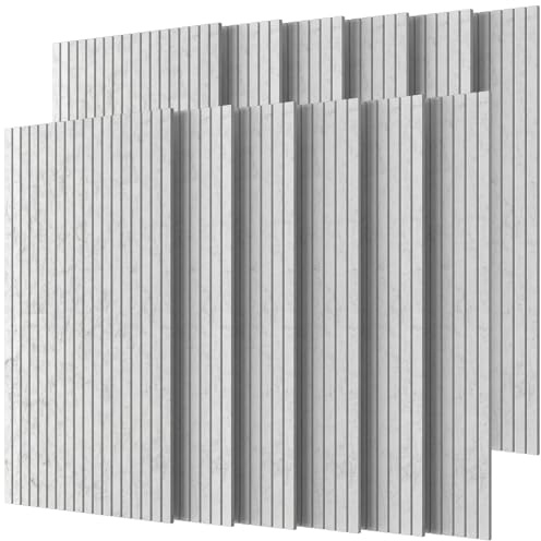 TONOR 12 Pack Akustikpaneele selbstklebend für deko 120x60x0.9 cm, Grau | Schalldämmung Schallschutz wand Schallschutzplatten Akustikplatten, Akustische Behandlung und Wanddekoration für Studio Büro