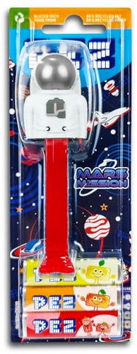 PEZ Spender Astronaut Silber (Mars Mission) inkl. 2 x Pez Bonbons 2 x 8,5 g