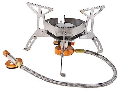 Parliky Réchaud à Gaz Portable Pare-vent Alliage Avec Allumage Électronique Brûleur Coupe-vent Compact Pour Camping Et Cuisine Plein Air Adapté Pour Randonnée Et Pique