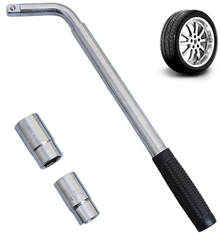 Jeu de clés pour démonter Les écrous de Roue, Outil de démontage d'écrous de Roue, Jeu de clés télescopiques avec Douilles de 17/19 mm et 21/23 mm pour Roues Automobiles