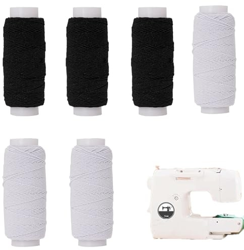 6 Pcs Elastisches Nähgarn,Gummifaden Zum Nähen,Elastische Schnur,Elastischer Faden Zum Nähen, Kann Zur Kostümherstellung, Verwendet Werden, Auch Für Perlenarmbänder