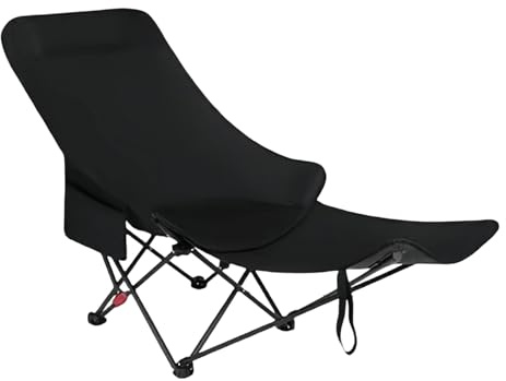 Genérico Klappstühle für draußen, Leichter Sitz, Strandstuhl, Fußstütze für den Rucksack, für die, den Pool, Picknick, Wandern