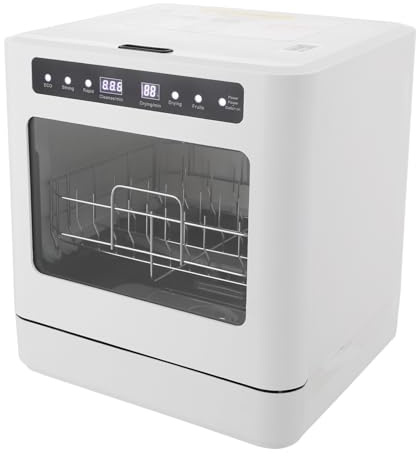 Countertop Dishwasher with 4 Washing Modes, 800W Portable 6.8L Dishwashers for Homes & Dormitories 4-6 Place Settings