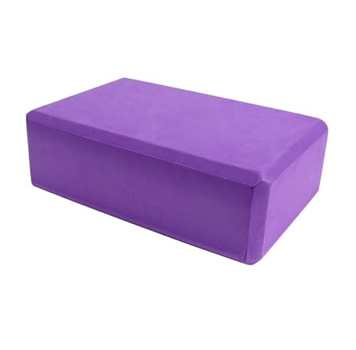 Yogablock yogablock rekvisita tegel gym kolonn rygg träning kroppsbyggande fitness sport träningsutrustning för hem EVA skum (PURPLE)