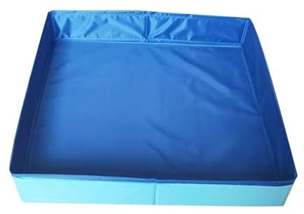 Whrcy Hundepool Klein | PVC Faltbarer Hundepool Faltbare Hundebadbadewanne Quadratischer Form Für Welpen Und Katzen | Hinterhof Garten Terrasse Outdoor Erfrischung Sommer Wasserspiel,50 X 50 X 10 cm