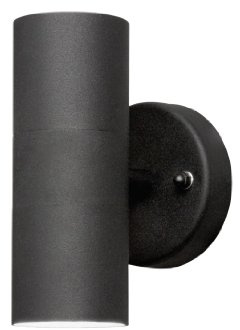 Konstsmide Modena 7571 Wandleuchte (B: 6cm T: 9cm T: 17cm, 2x35W, IP44) matt-schwarz