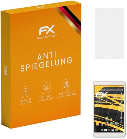 atFoliX Screen Protector compatible with Huawei MediaPad M3 8.4 Screen Protection Film, anti-reflective and shock-absorbing FX Protector Film (2X)