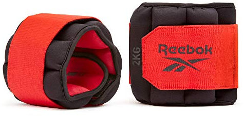 Reebok Unisex-Adult Flexlock Handgelenkgewichte, Schwarz, 2 x 2 kg